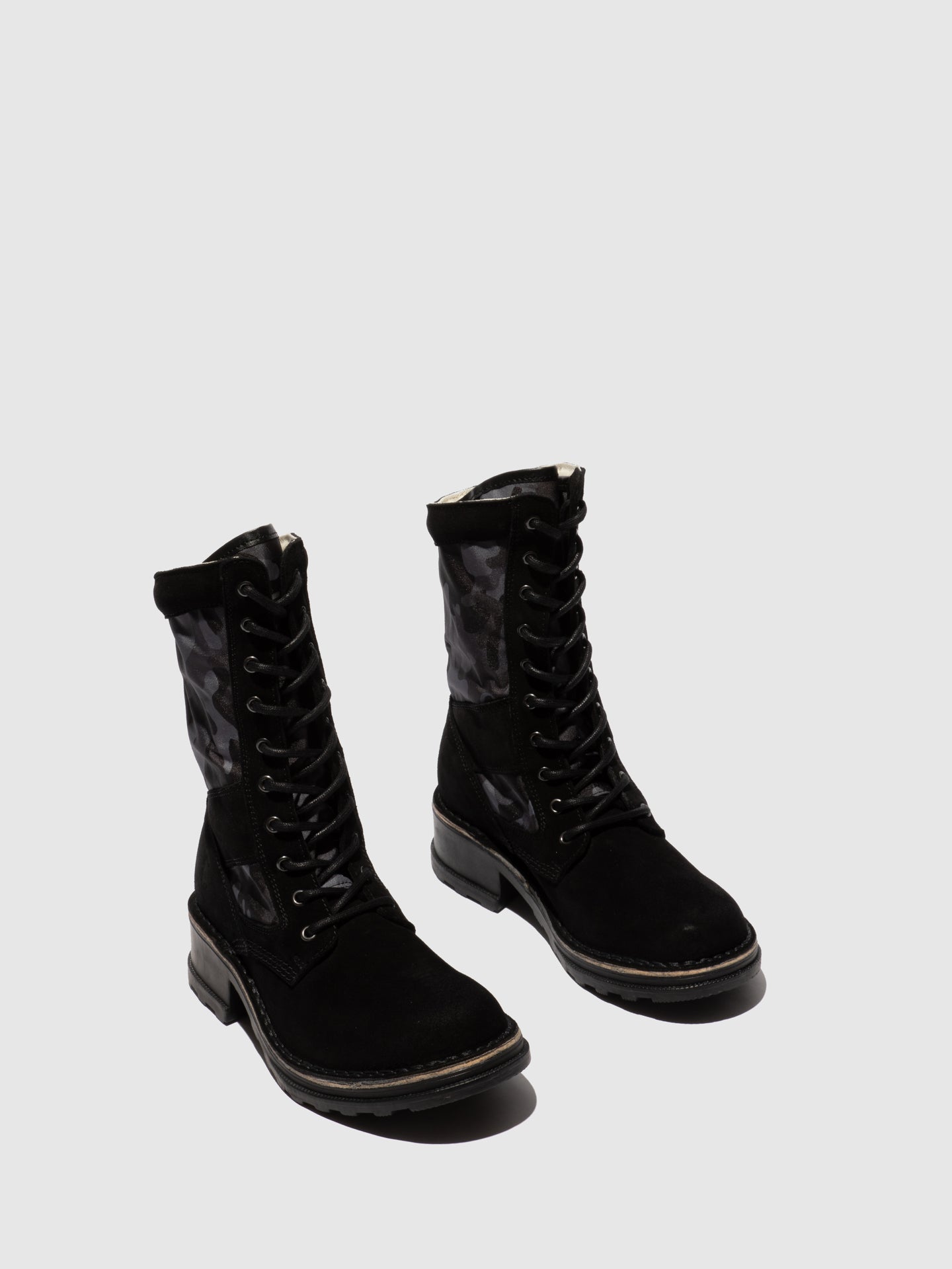 Fly London Botins com Atacadores TORO036FLY SUEDE BLACK